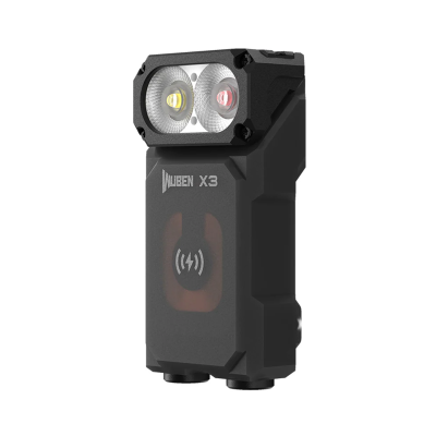 Φακός WUBEN X3 Black Lightok X3 Owl EDC Flashlight - Rechargeable Mini 700 LUMENS Flashlights (Red and white light)